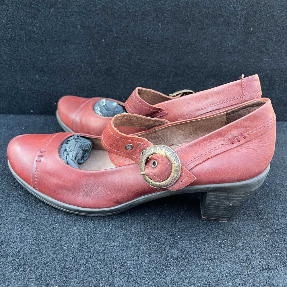 PIKOLINOS Shoes Mary Jane Pumps Gandia Arcilla Burgundy Leather Women's 40/9.5 - Picture 2 of 8